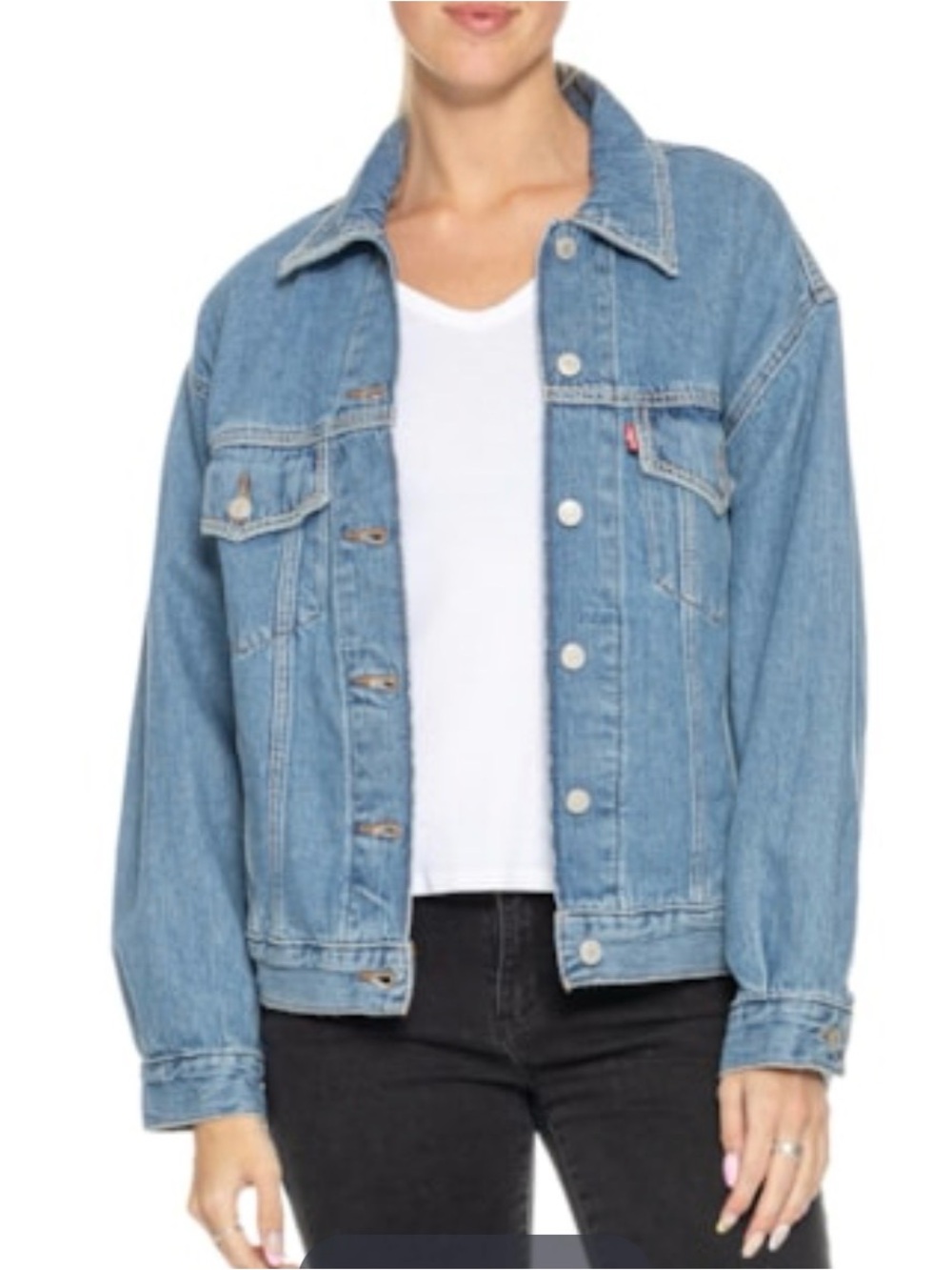 Levi's Light Wash Blue Denim Truckers Jacket